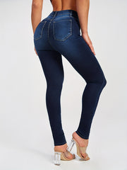 High Rise Skinny Jeans Dark Wash Slim Fit Jeans Casual Pants