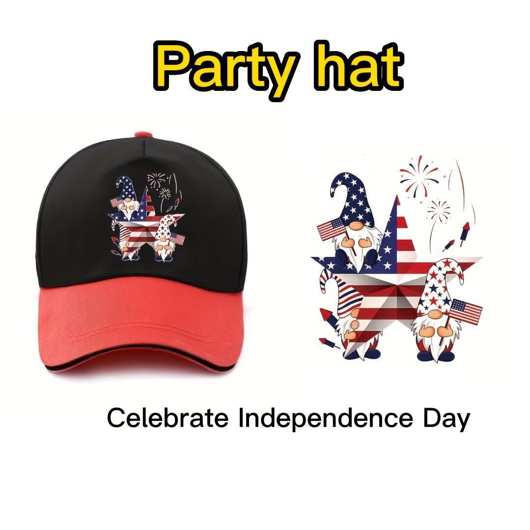 Red American Flag Sports Cap Outdoor Activities Hat