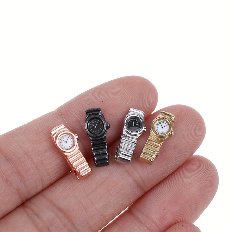 Mini Metal Watch Set for Dollhouse Decor