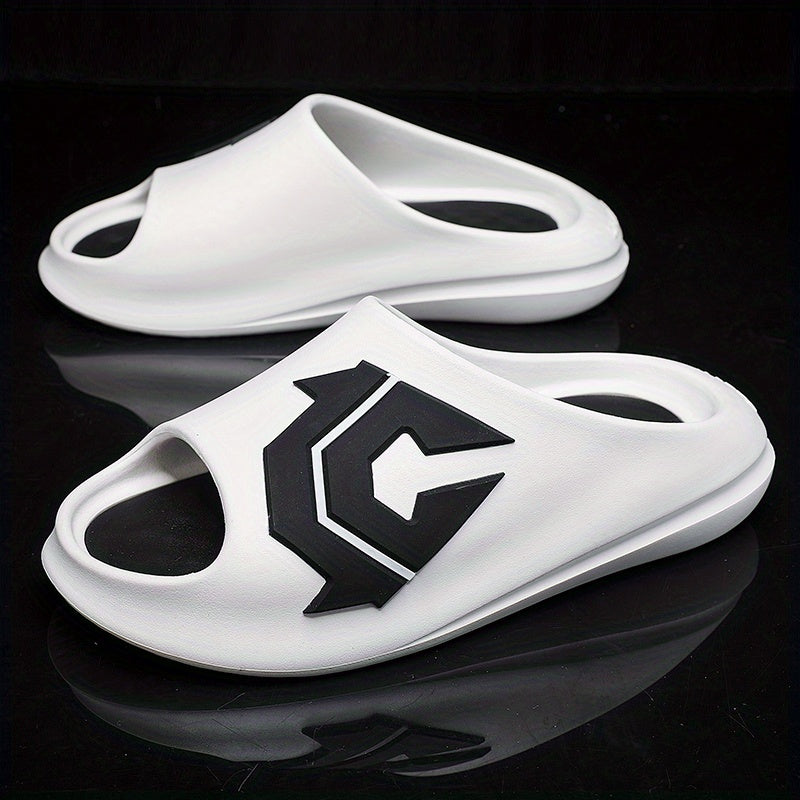 Men's Non Slip Slides Lightweight Open Toe Quick Dry Slippers