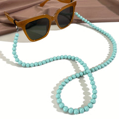 8mm Acrylic Beads Glasses Chain Mask Lanyard Bright High Gloss Glasses Chain