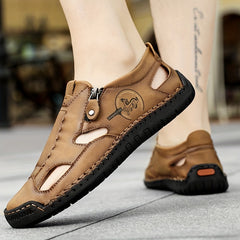 Men's Zipper Hiking Sandals Non Slip Beach Shoes