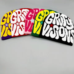 Y2K Beanie Hip Hop Unisex Letter Jacquard Knit Hat Lightweight Warm Skull Cap