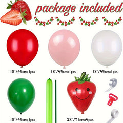 Strawberry Party Decoration Balloon Garland Set - Birthday Party Supplies
