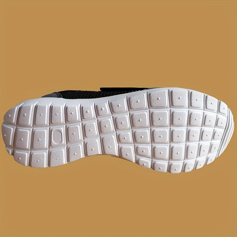 Men's Mesh Hook And Loop Casual Shoes For Jogging