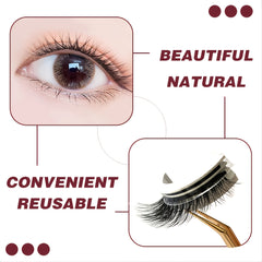 Self Adhesive Reusable Full Strip Eyelashes Thick Natural Makeup False Lashes