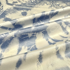 Tie Dye Paisley Silk Square Scarf for Women