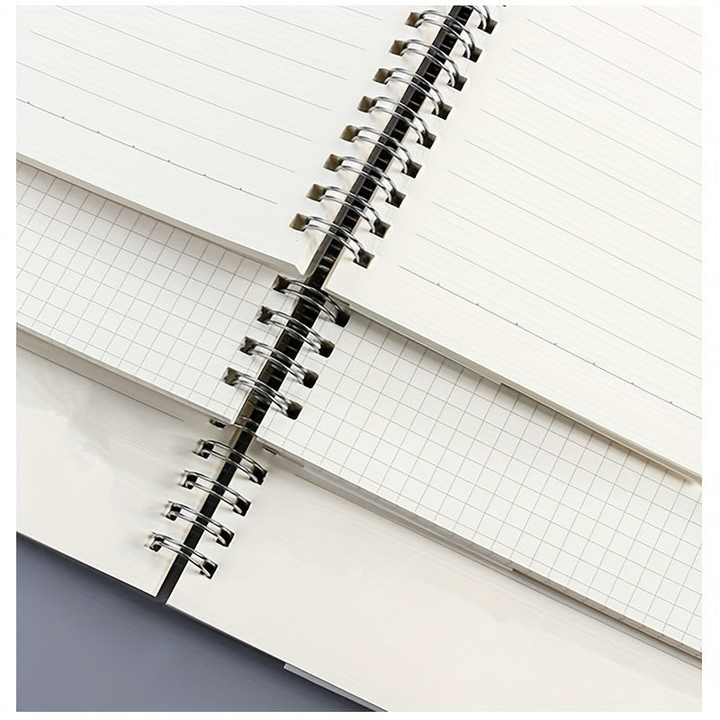 Waterproof Side Spiral Notebook 20 X 14cm Transparent Cover Blank Lined Grid