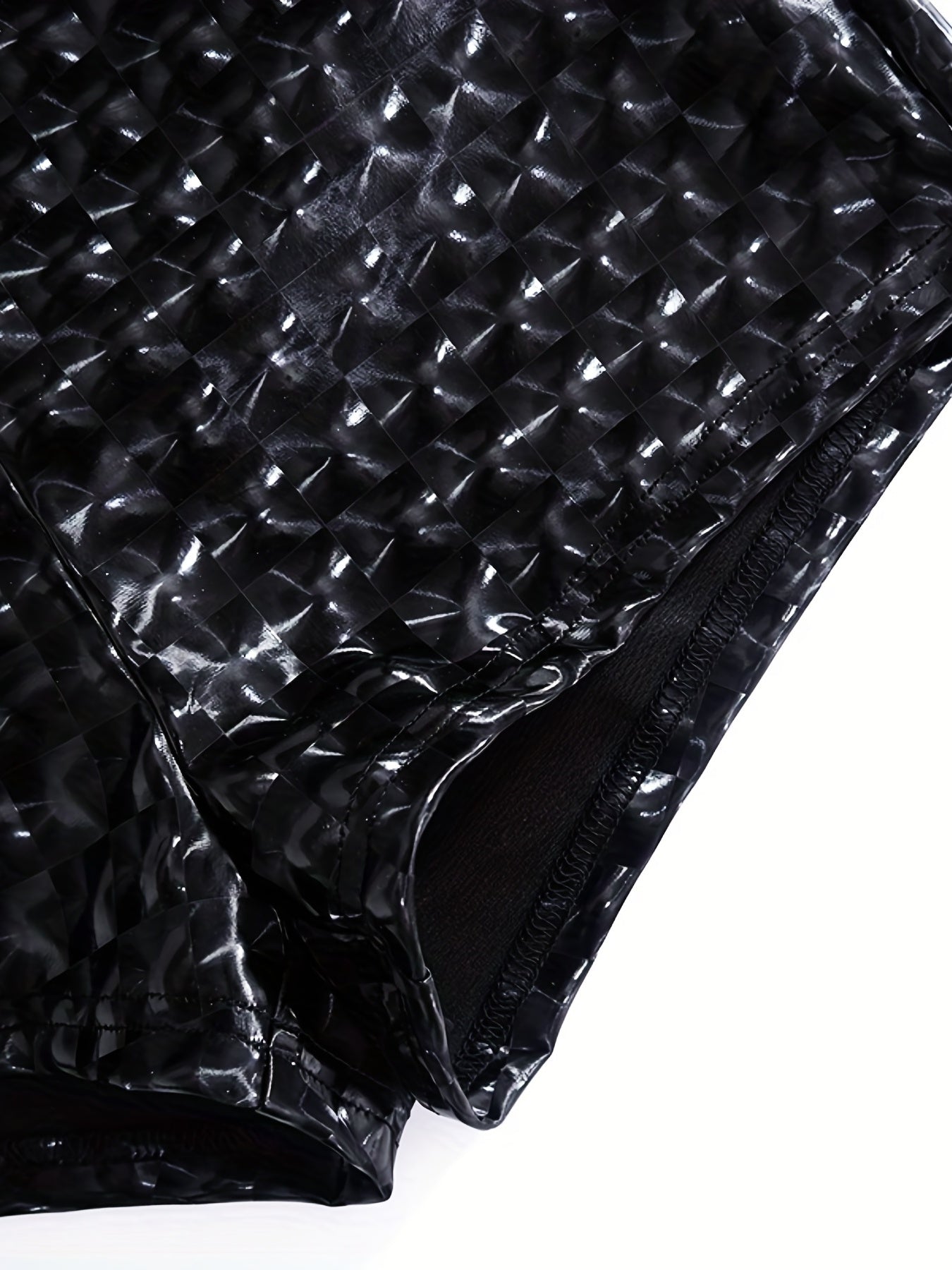 Rhombus Lattice Print Casual Shorts for Women