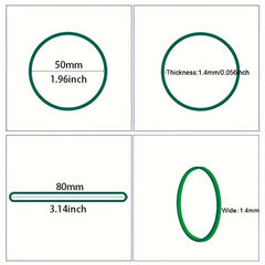2000pcs Green Rubber Bands For Hair Office School Home Strong Elastic Band
