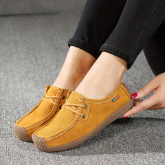 Women's Casual Lace-Up Loafers Outdoor Shoes