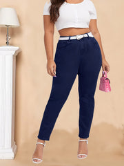 High Rise Skinny Jeans Women's Plus High Stretch Denim Pants