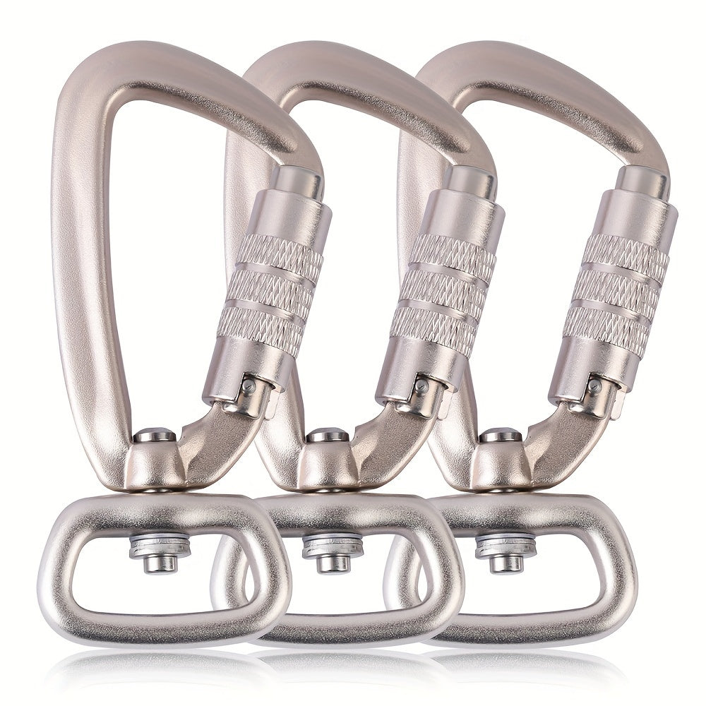 5KN Locking Buckle Clip Aluminum Alloy Accessory For Dog Leash Hiking Keychain