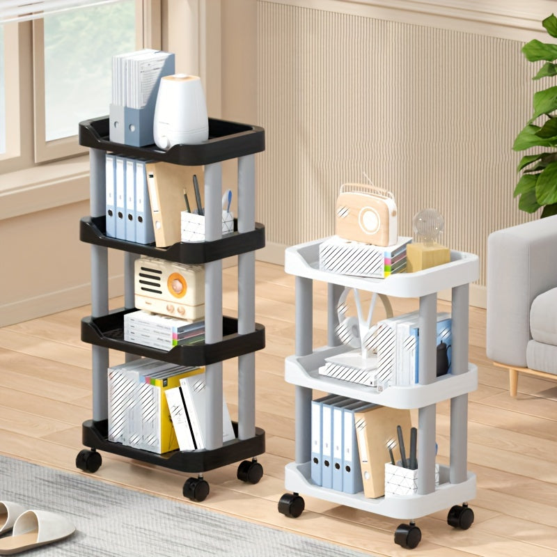 3 Tier Movable Cart Kitchen Household Rack With Wheels