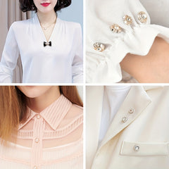 50pcs Anti Glare Brooch Dress Neckline Pearl Pin Seam Buckle