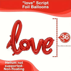 Large Red Heart Balloon with 1000 Rose Petals - Romantic Anniversary Decoration