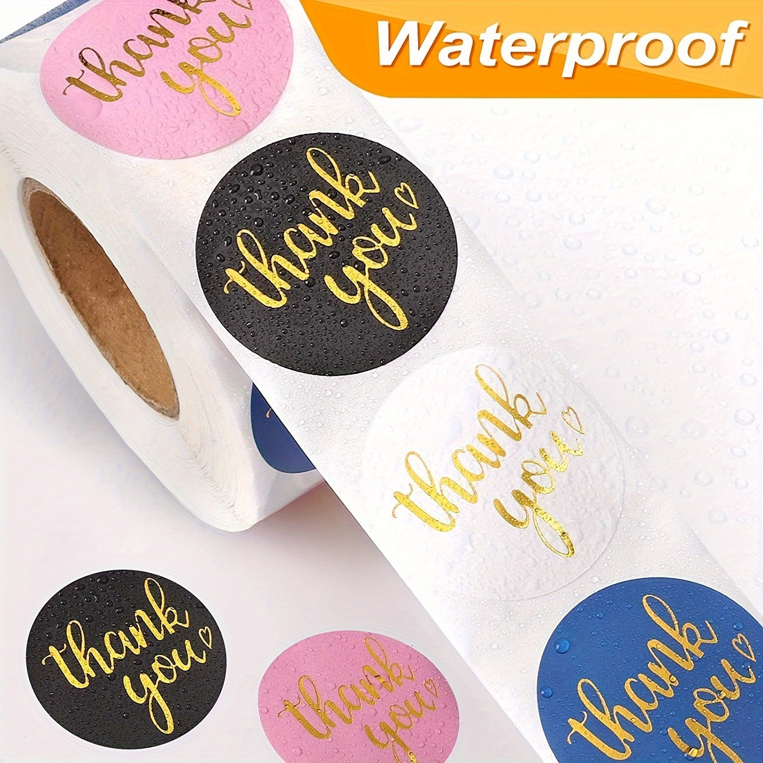 500pcs Thank You Stickers Roll for Small Business 3/4 Adhesive Labels