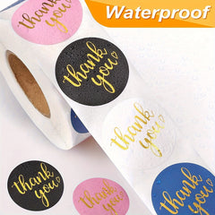 500pcs Thank You Stickers Roll for Small Business 3/4 Adhesive Labels