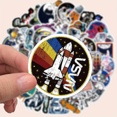 50pcs Space Astronaut Waterproof Vinyl Sticker for Teens