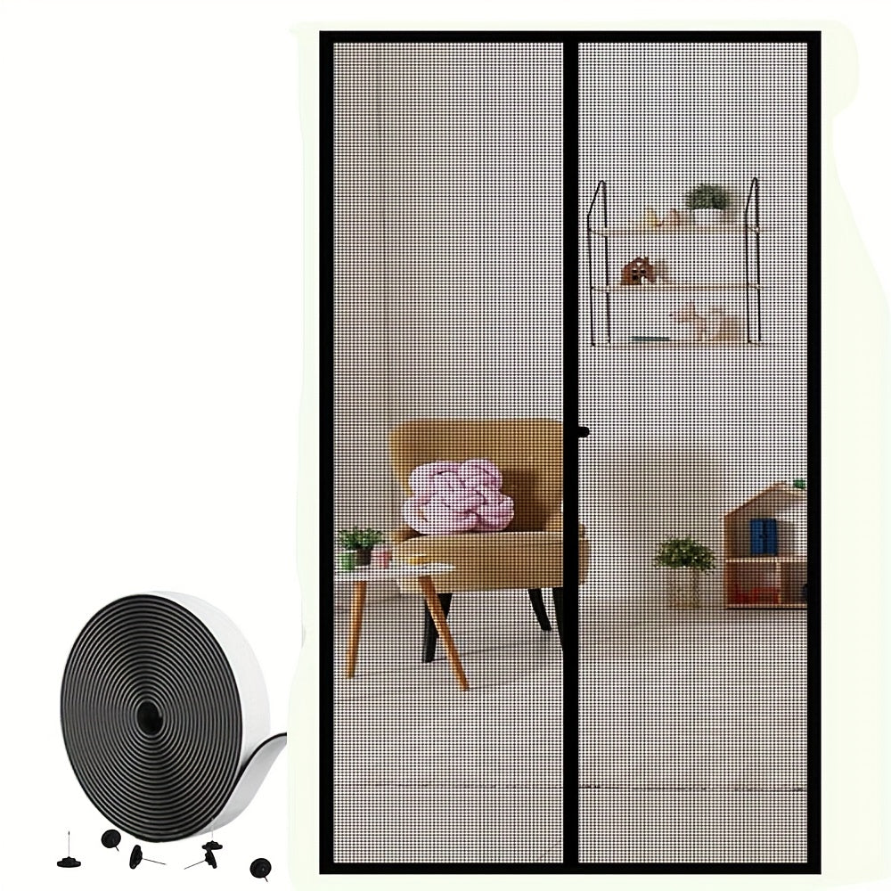 Magnetic Screen Door 91x208 cm Reinforced Fiberglass Curtain