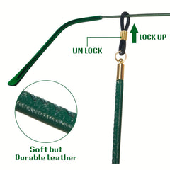 Eyeglass Strap Chain Leather Braided Glasses Retainer Cord Lanyard