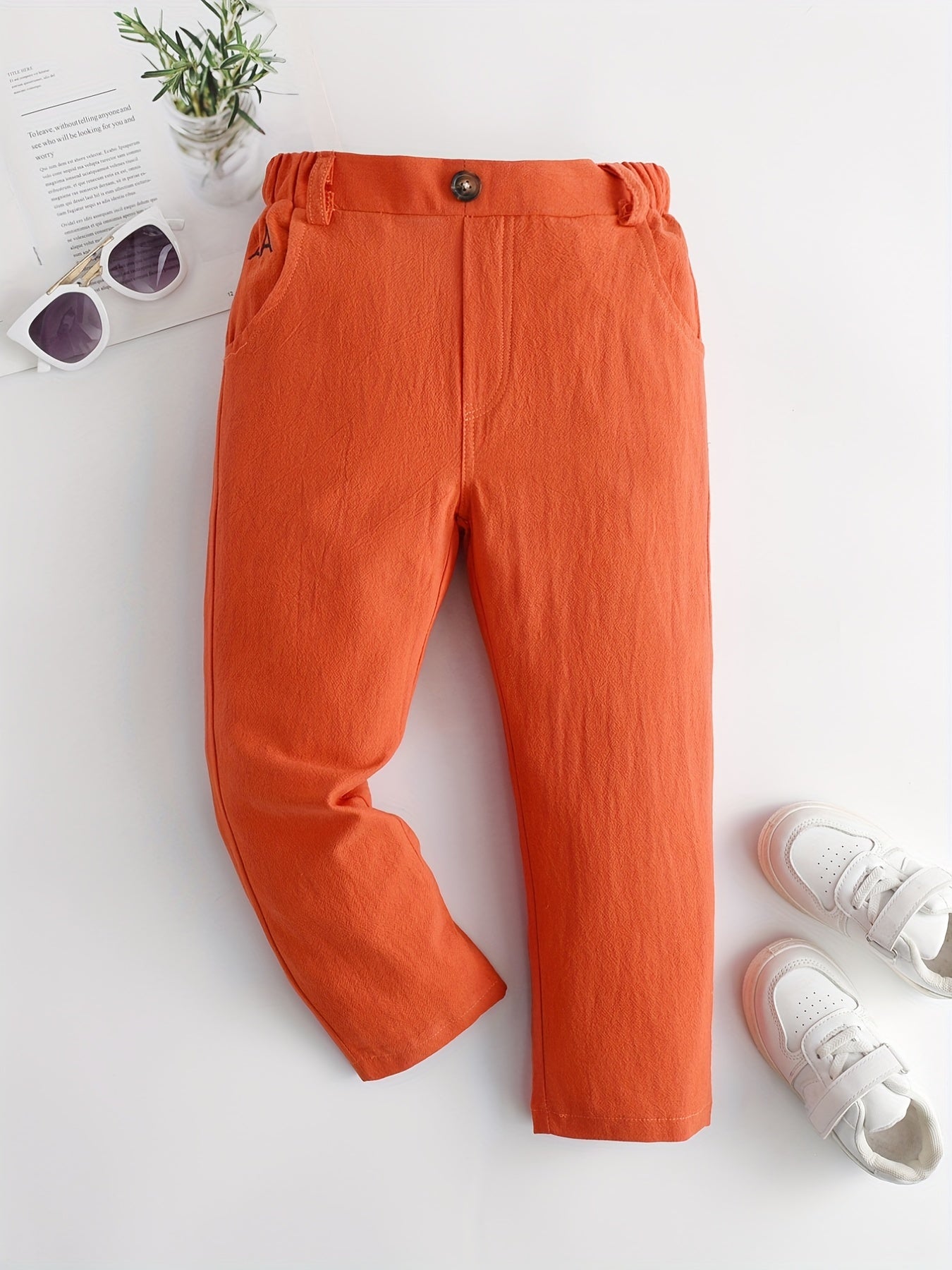 Boys Casual Solid Comfortable Pants Breathable Sports Pants