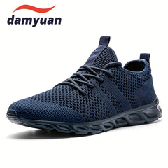 Men's Knitted Breathable Walking Shoes Lightweight Comfy Casual Shoes