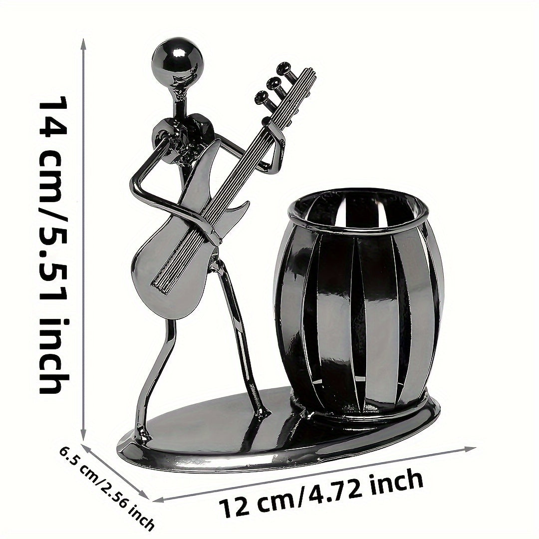 Metal Desk Penholder Rocker And Guitar Office Supplies Organizer