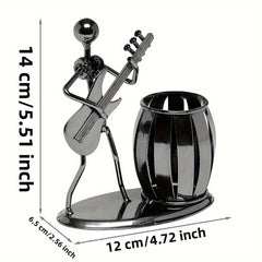 Metal Desk Penholder Rocker And Guitar Office Supplies Organizer