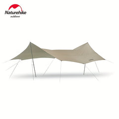 Silver Coated Canopy Tent Sun Rain Proof Tarps Outdoor Picnics