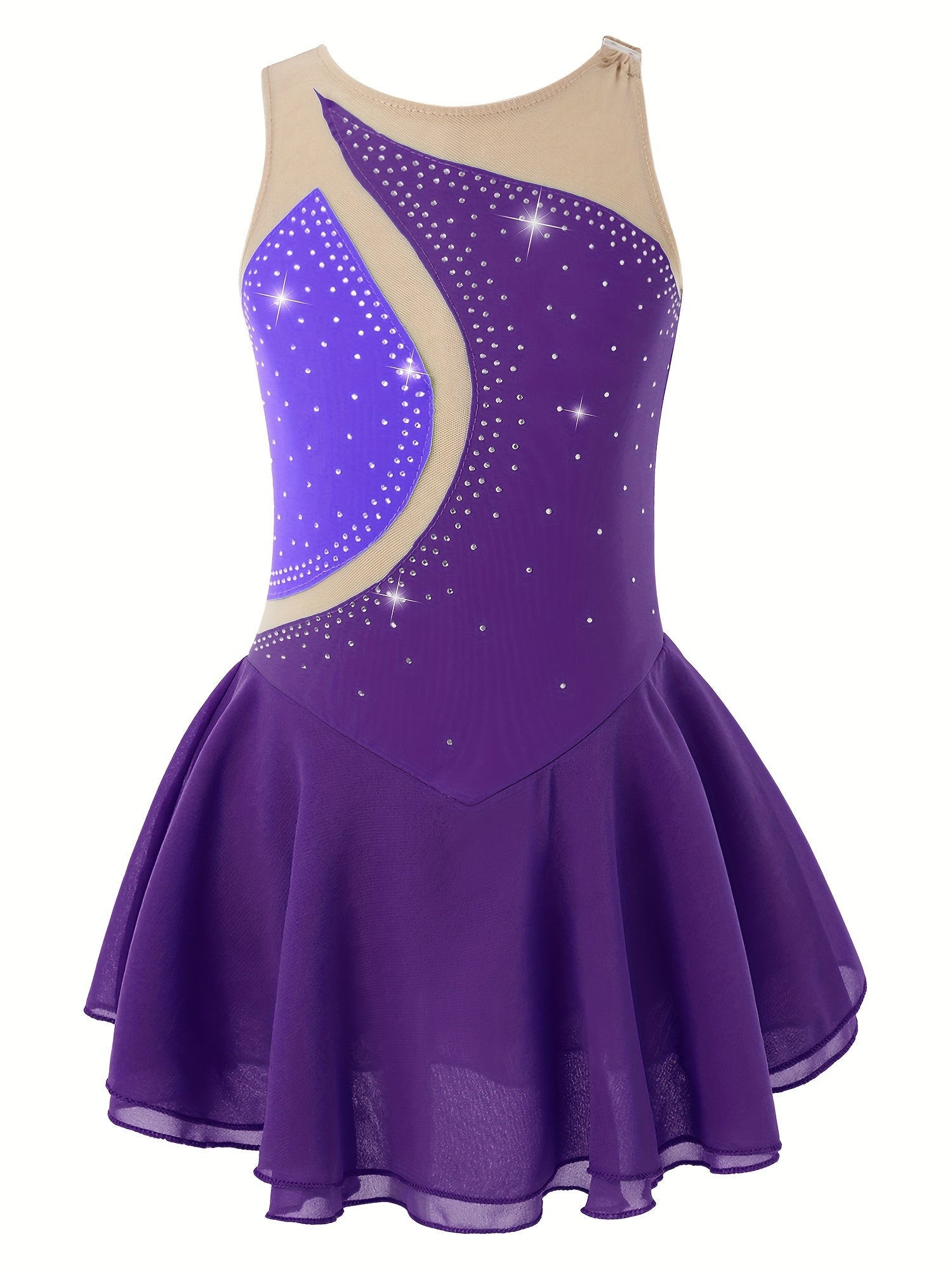 Girls Sleeveless Dance Skating Dress