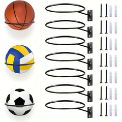 Wall Mounted Basketball Football Storage Rack Household Ball Rack