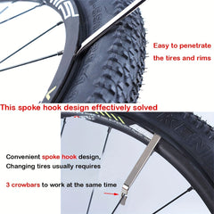 3pcs Bike Tire Lever Tyre Spoon Iron Changing Tool