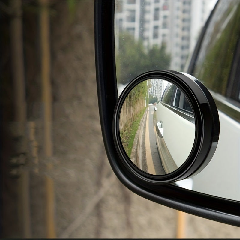 2pcs Car Rear View Blind Spot Mirror 360° Rotation High Definition Glass