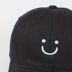 Smiling Face Embroidery Baseball Cap Casual Golf Dad Hats Adjustable