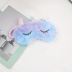 Colorful Sleep Eye Mask Cartoon Plush Blindfold Soft Eye Mask for Travel Rest