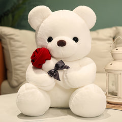 Cute Cartoon Rose Teddy Bear Plush Toy for Girls