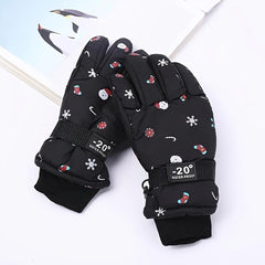 Waterproof Ski Gloves Kids 8-12 Warm Unisex Cold Weather