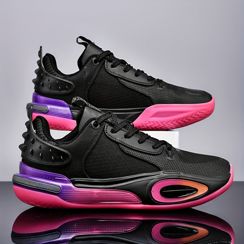 Men's Lace Up Sneakers Breathable Shoes For Running Basketball