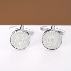 Romantic Round Cufflinks for Men Business Buttons