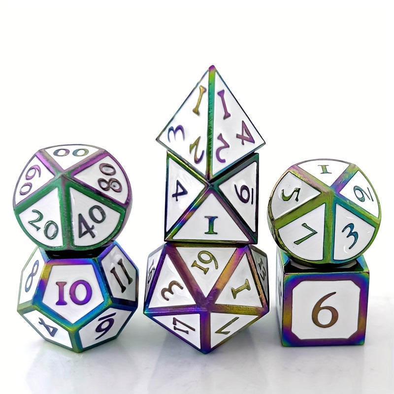 7pcs Digital Dice Desktop Game Accessories Mini sided Met