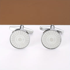 Romantic Round Cufflinks for Men Business Buttons