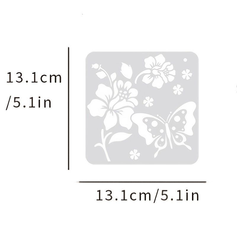 12pcs Butterfly Theme Painting Stencil Wall Sticker DIY Hand painted Template
