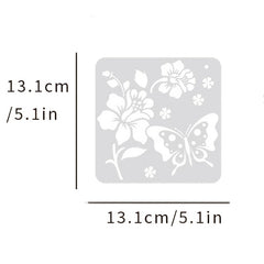 12pcs Butterfly Theme Painting Stencil Wall Sticker DIY Hand painted Template