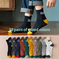 10 Pairs Deodorant Quarter Socks for Men Women