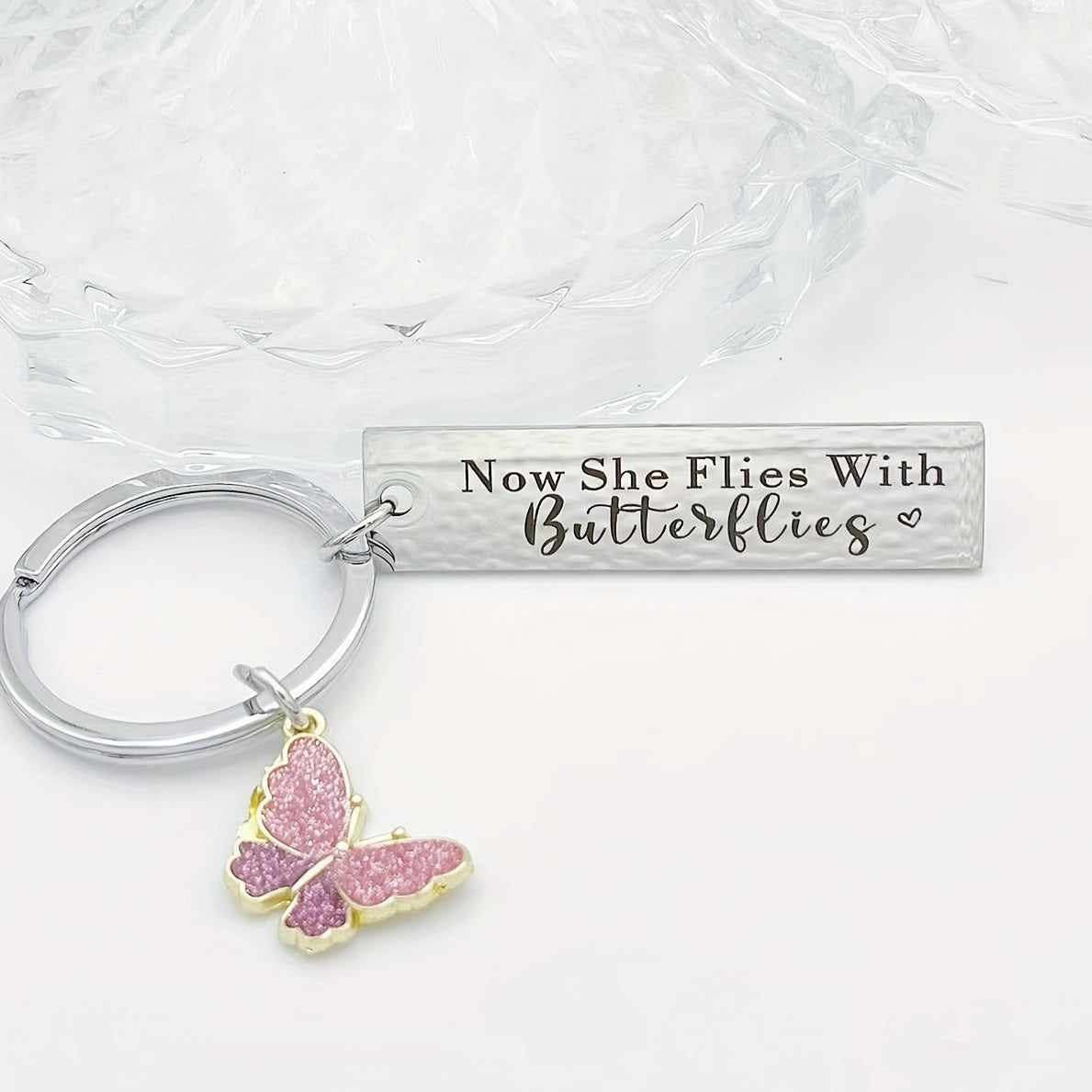 Butterfly Pet Memorial Keychain Sympathy Gift