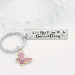 Butterfly Pet Memorial Keychain Sympathy Gift