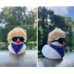 2 Pcs Duck With Hair DIY Toys For Home And Car Decor