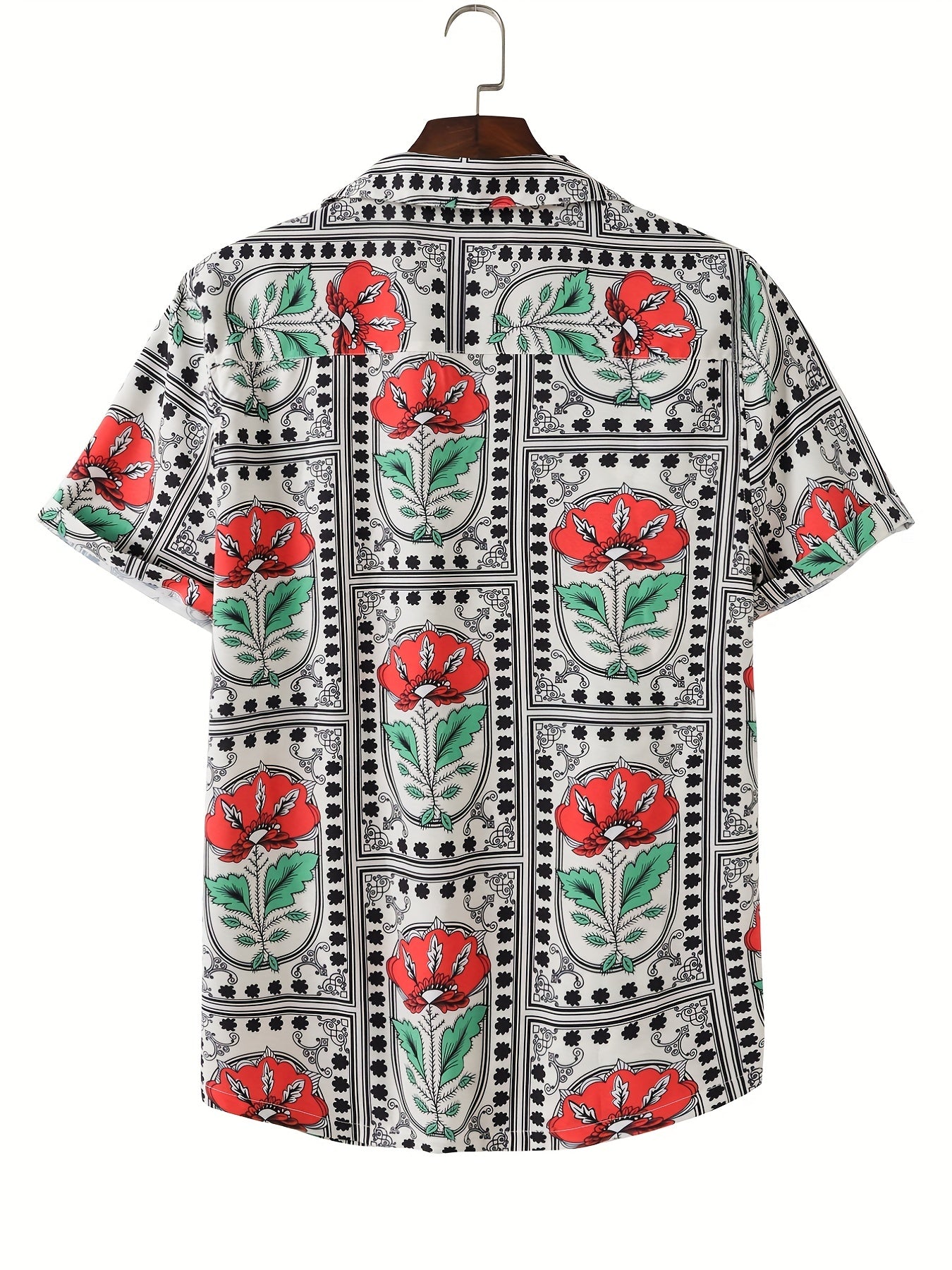 Flower Print Men's Casual Hawaiian Shirt
