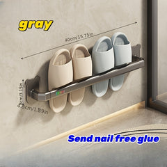 Perforation Bathroom Rack Wall Mounted Shoe Storage Rack